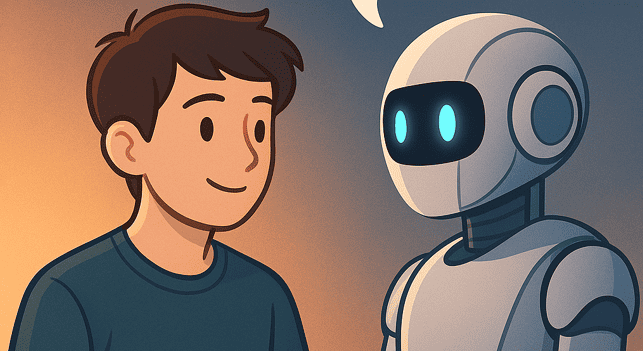 서준과 잇팁을 표현한 일러스트 이미지.