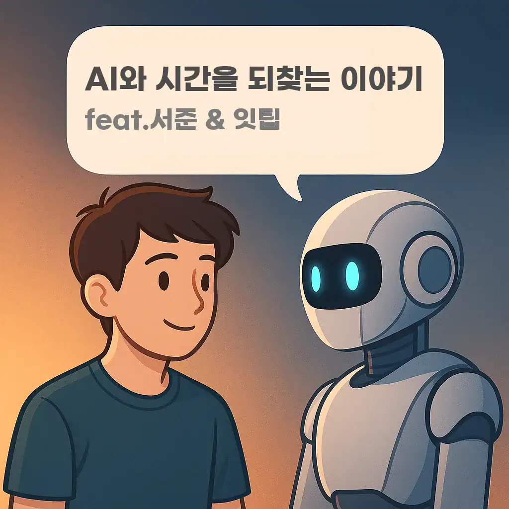 AI와 함께하는 시간 회복 이야기, 서준과 잇팁이 전하는 따뜻한 경험.