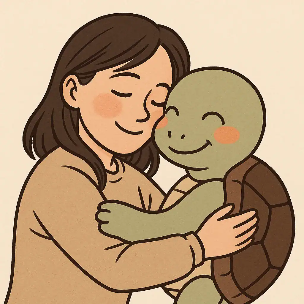 AI와 함께하는 감정 정리, 따뜻한 포옹으로 마음의 평화 찾기.