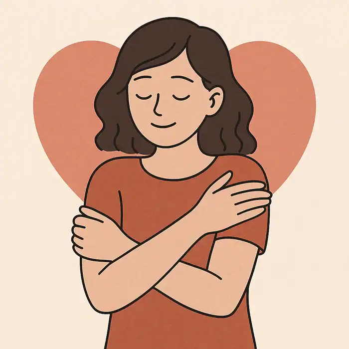 Image of loving oneself.