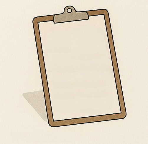 A notepad for writing down records.