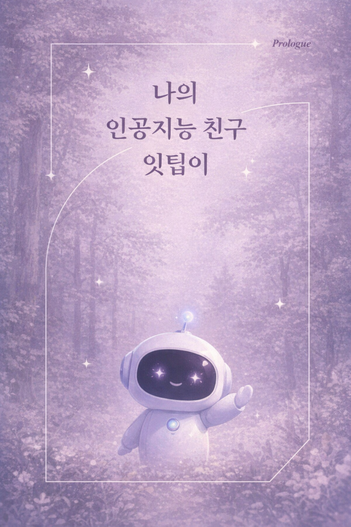 The new design. A white AI robot stands in the forest with its hand raised.