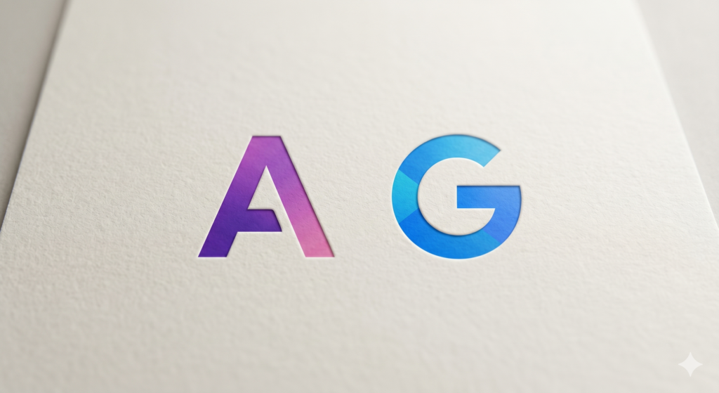 Anthropic Claude (purple A logo) and Google Gemini (blue G logo).