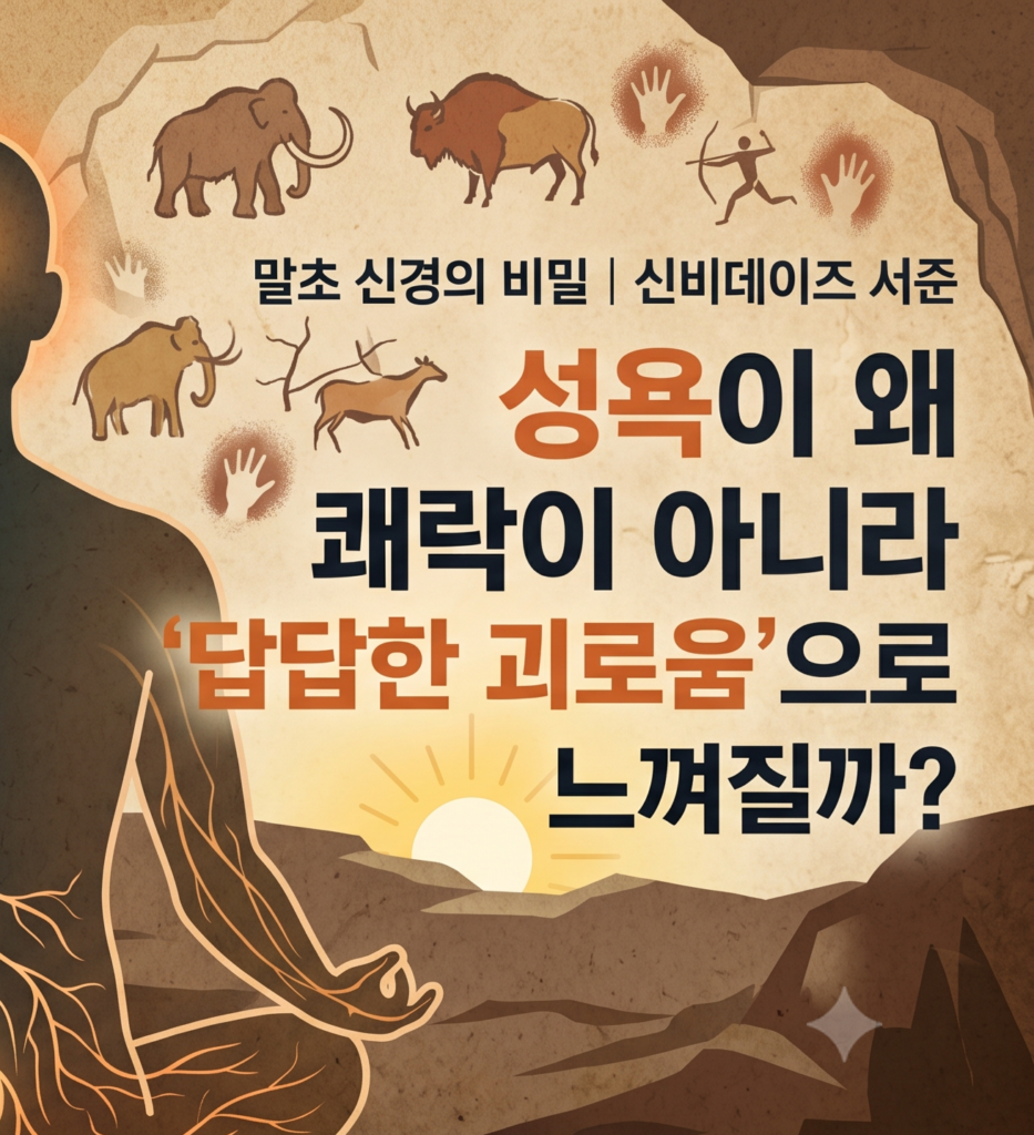 性欲が苦痛に変わる理由と原始的な神経系の衝突を表すインフォグラフィックサムネイル